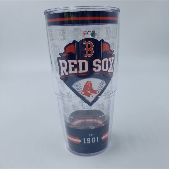 Tervis MLB Boston Red Sox Tumbler RD1 Travel Lid 24 oz Clear - Picture 2 of 8